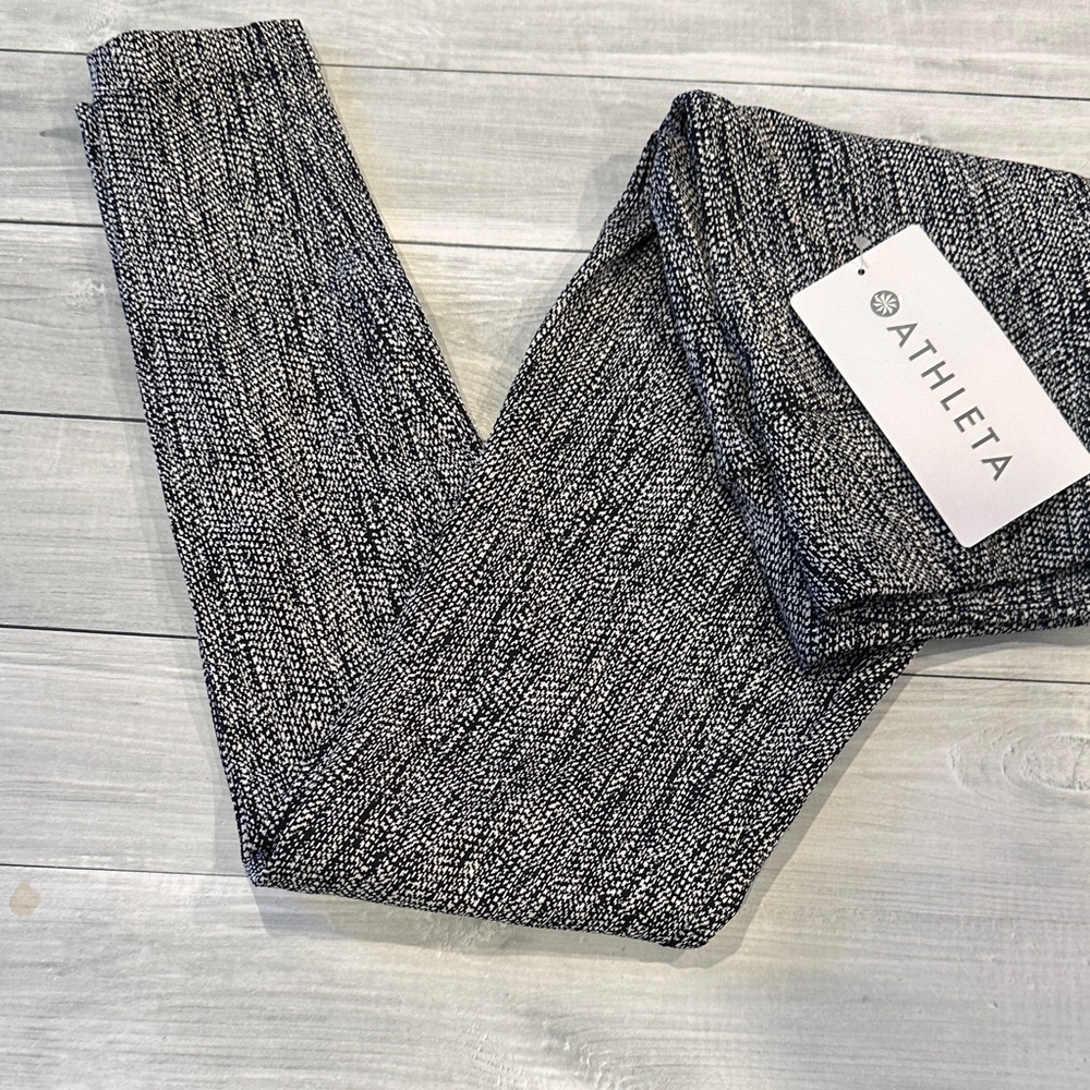 Athleta Delancey Skyline Textured Tight Black and White • NWT! - Picture 3 of 5